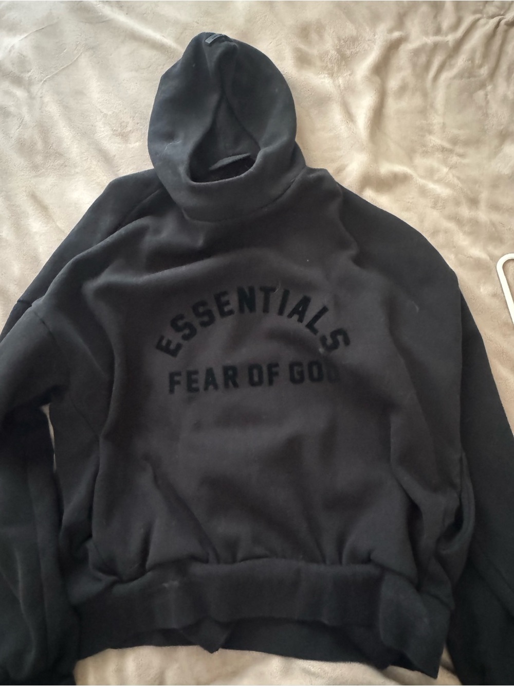 Essentials Fear of God Black Pullover Hoodie